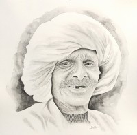 Imtiaz Ali, 15 x 15 Inch, Watercolor On Paper, Figurative Painting, AC-IMA-004